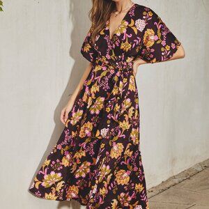 Fall Floral Dress